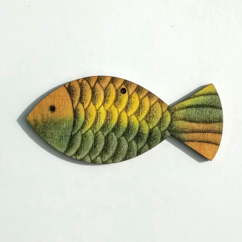 Anhänger - Fisch gelb-grün