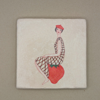 Fliese - Erdbeerfrau