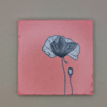 Fliese - Mohnblüte
