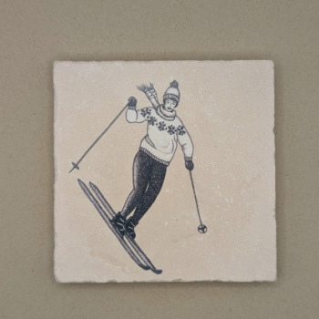 Fliese - Skifahrerin