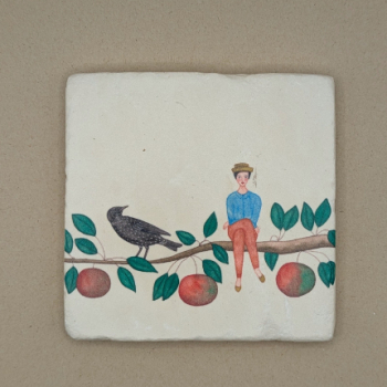 Fliese - Frau mit Star