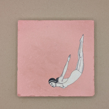 Fliese - Schwimmerin