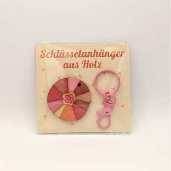 Preview: Schlüsselanhänger - Blume rot