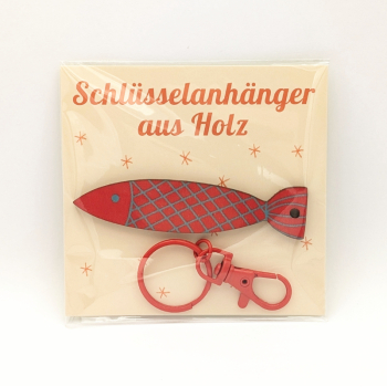 Preview: Schlüsselanhänger - Fisch rot