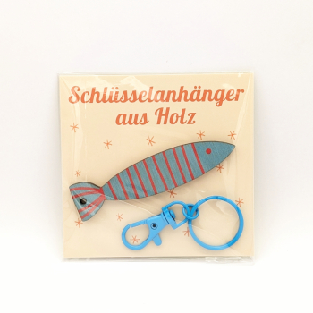 Preview: Schlüsselanhänger - Fisch blau