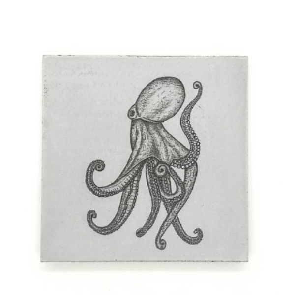 Zementfliese - Octopus