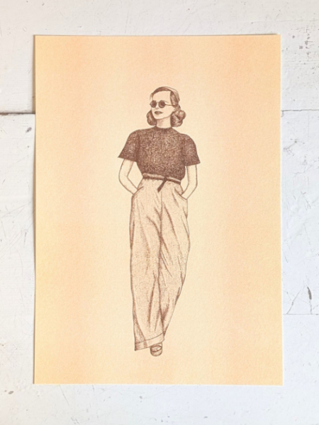 A4 - Frau mit Sonnenbrille