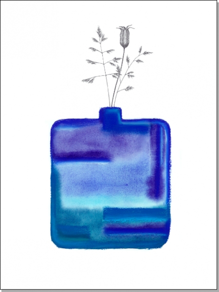 Vase blau