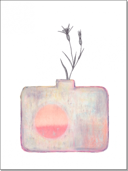 Vase weiss-rosa
