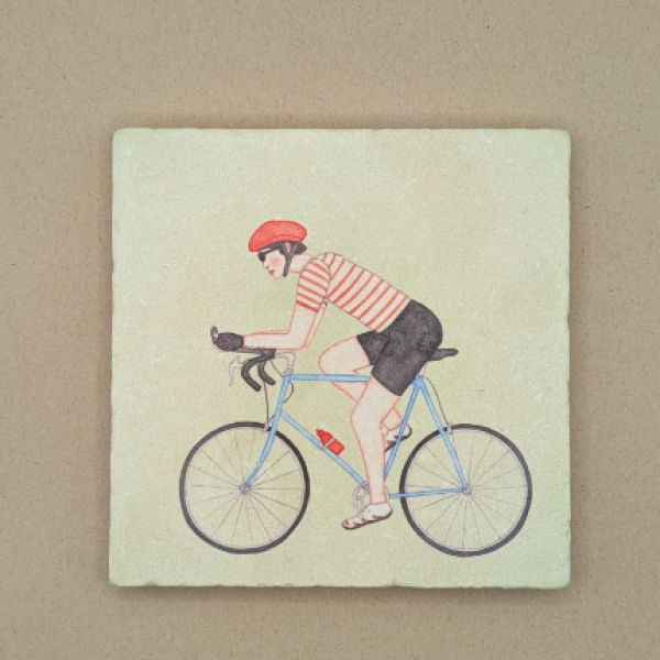 Fliese - Rennradfahrer
