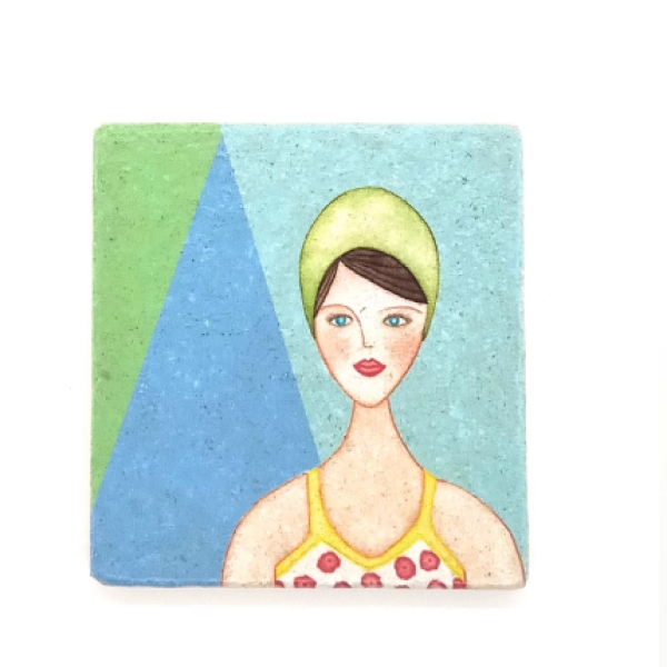 Tile - Woman in bathing costume