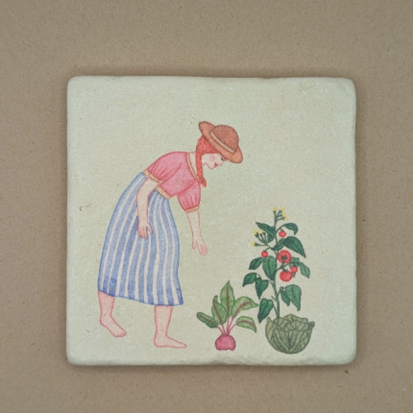 Fliese - Die Gärtnerin