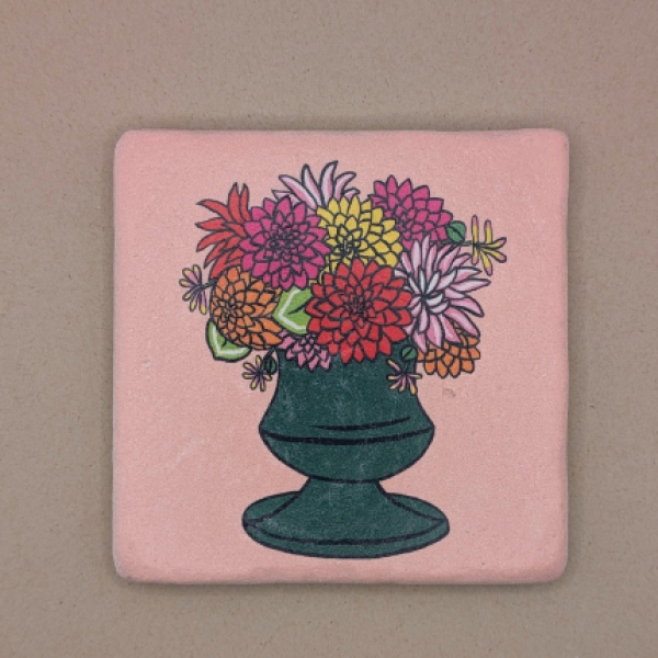 Fliese - Grüne Vase