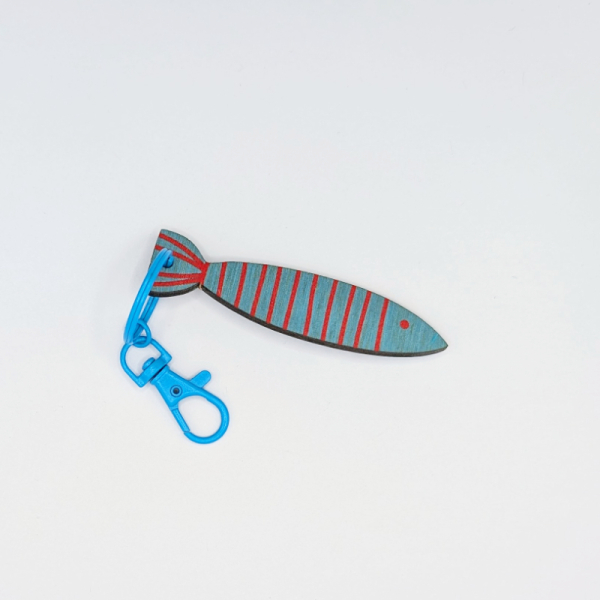 Schlüsselanhänger - Fisch blau